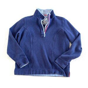 Orvis 1/4 zip sweatshirt Small blue cotton